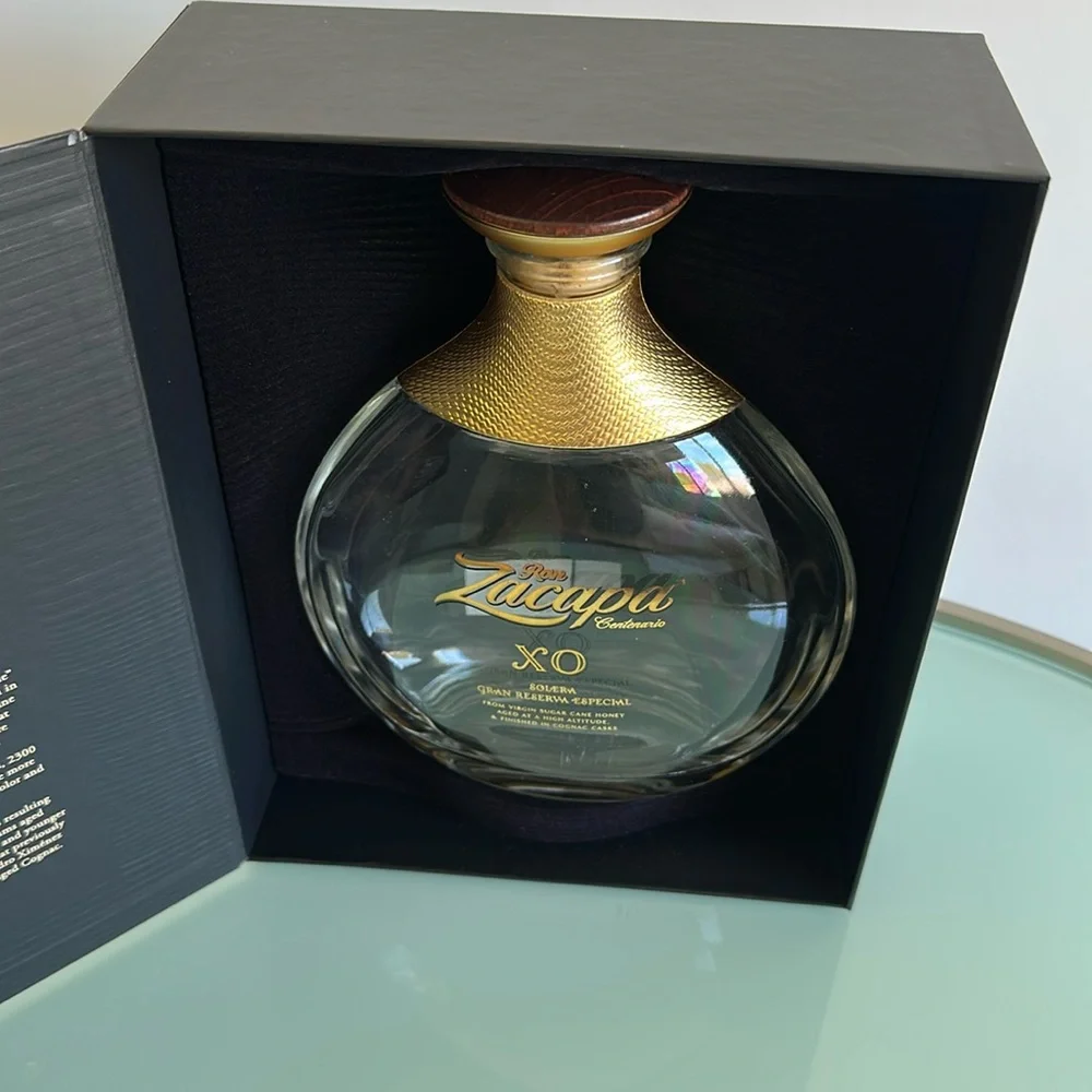 Ron Zacapa Centenario XO Gold and & Black Box With Empty Decanter Bottle 750ml